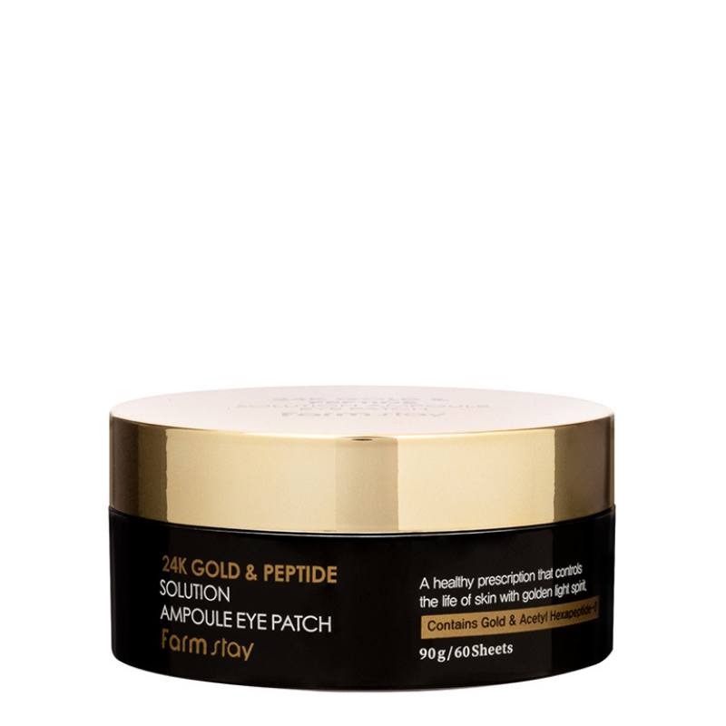 Bestkoreanskincares EYE PATCH 24K Gold & Peptide Solution Ampoule Eye Patch (60 patches) Farm Stay