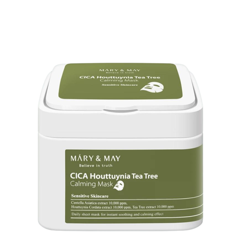 Bestkoreanskincares SHEET MASK Cica Houttuynia Tea Tree Calming Mask (30 masks) MARY&MAY