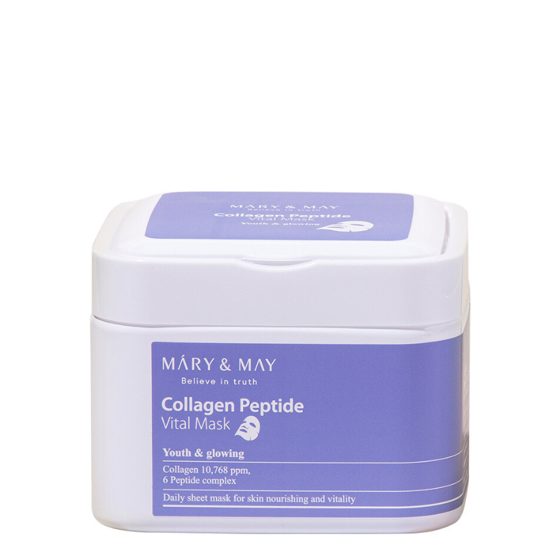 Bestkoreanskincares SHEET MASK Collagen Peptide Vital Mask (30 masks) MARY&MAY