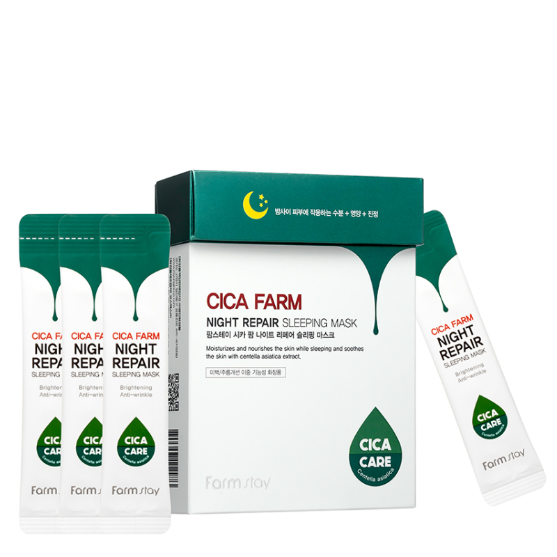 Bestkoreanskincares SLEEPING MASK Cica Farm Night Repair Sleeping Mask Set (20 pcs) Farm Stay
