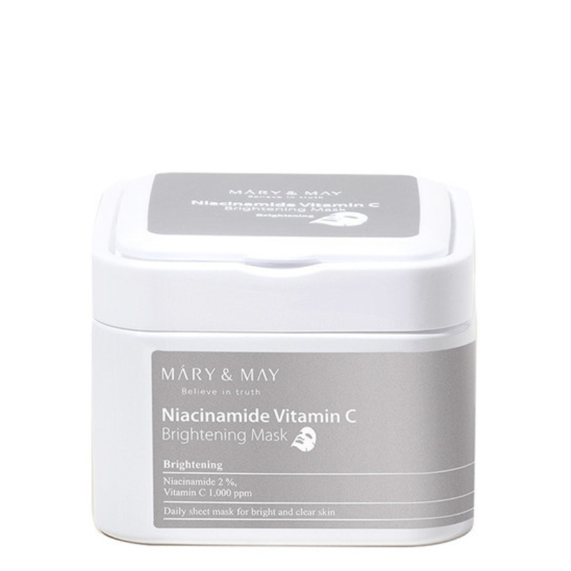 Bestkoreanskincares SHEET MASK Niacinamide Vitamin C Brightening Mask (30 masks) MARY&MAY