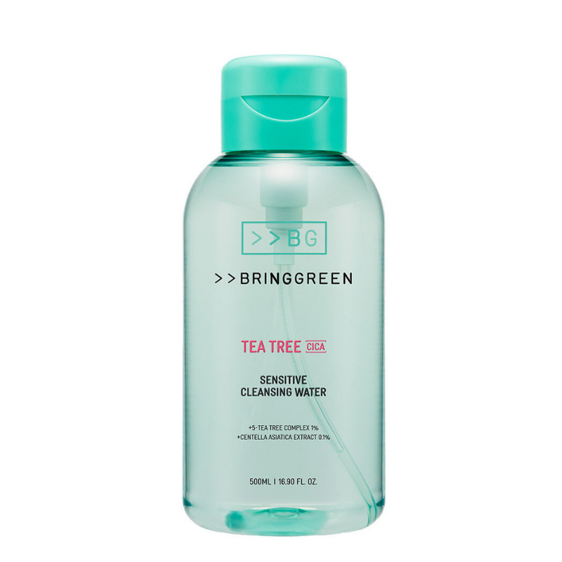 Bestkoreanskincares CLEANSING WATER Tea Tree Cica Sensitive Cleansing Water BRING GREEN
