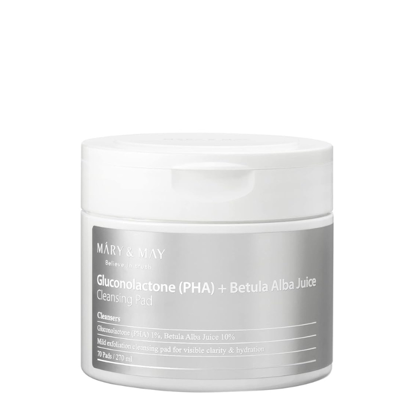 Bestkoreanskincares CLEANSING PAD Gluconolactone (PHA) + Betula Alba Juice Cleansing Pad (70 pads) MARY&MAY