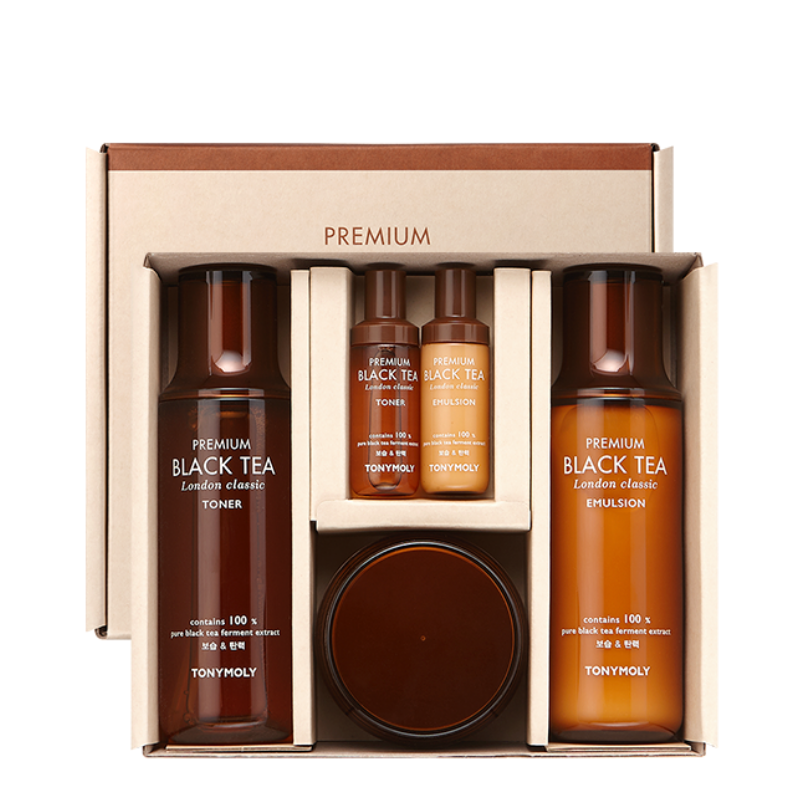 Bestkoreanskincares SET The Black Tea London Classic Skincare 3 pieces Set TONYMOLY