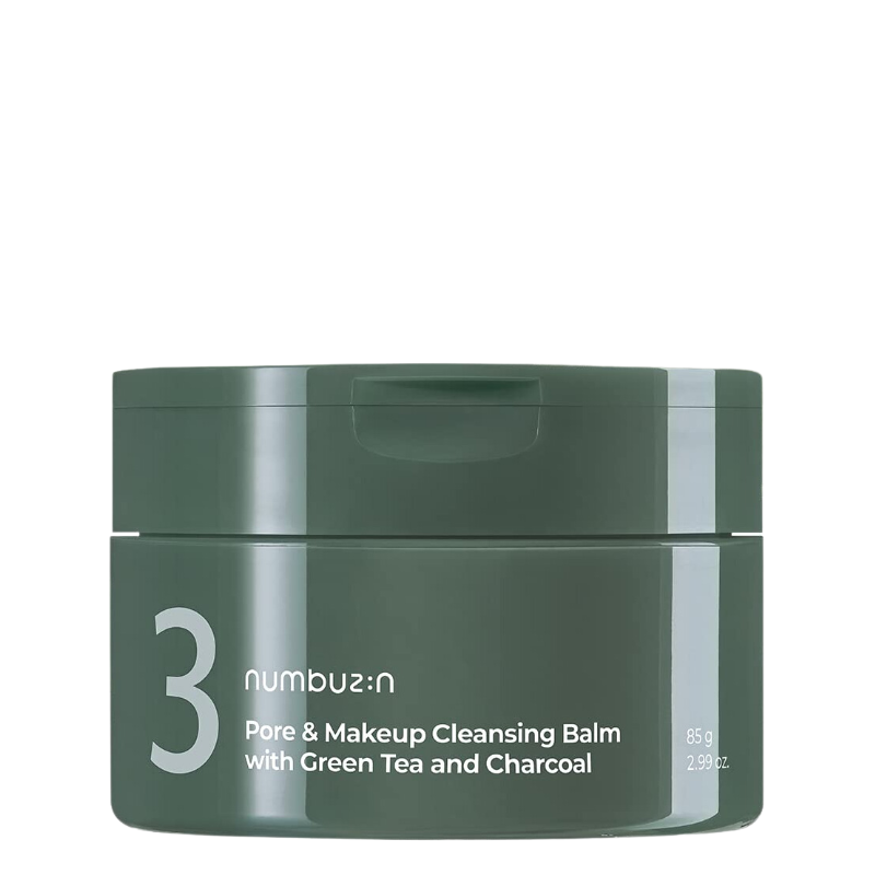 Bestkoreanskincares CLEANSING BALM No.3 Pore & Makeup Cleansing Balm with Green Tea and Charcoal numbuzin