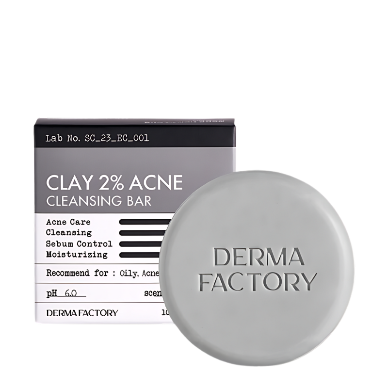 Bestkoreanskincares CLEANSING BAR Clay 2% Acne Cleansing Bar DERMA FACTORY