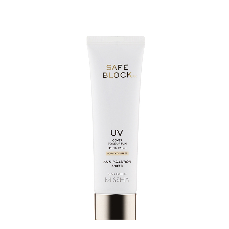 Bestkoreanskincares SUN CREAM Safe Block RX Cover Tone Up Sun SPF50+ PA++++ MISSHA