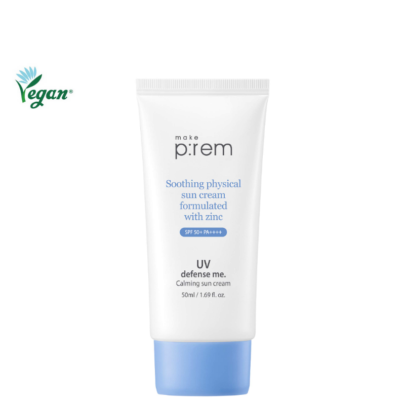 Bestkoreanskincares SUN CREAM UV Defense Me Calming Sun Cream SPF50+ PA++++ make p:rem