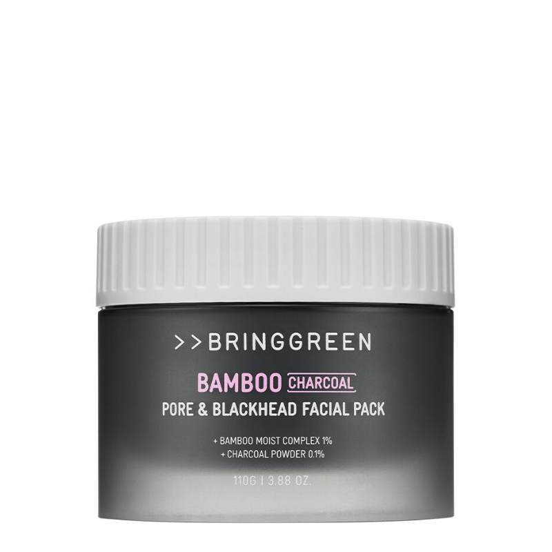 Bestkoreanskincares WASH-OFF MASK Bamboo Charcoal Pore & Black Head Facial Pack BRING GREEN