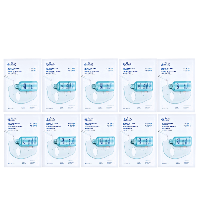 Bestkoreanskincares SHEET MASK Intense Face Mask Spot Care Set (10 masks) Dr. Belmeur