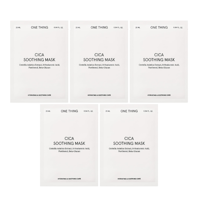 Bestkoreanskincares SHEET MASK Cica Soothing Mask Set (5 masks) ONE THING