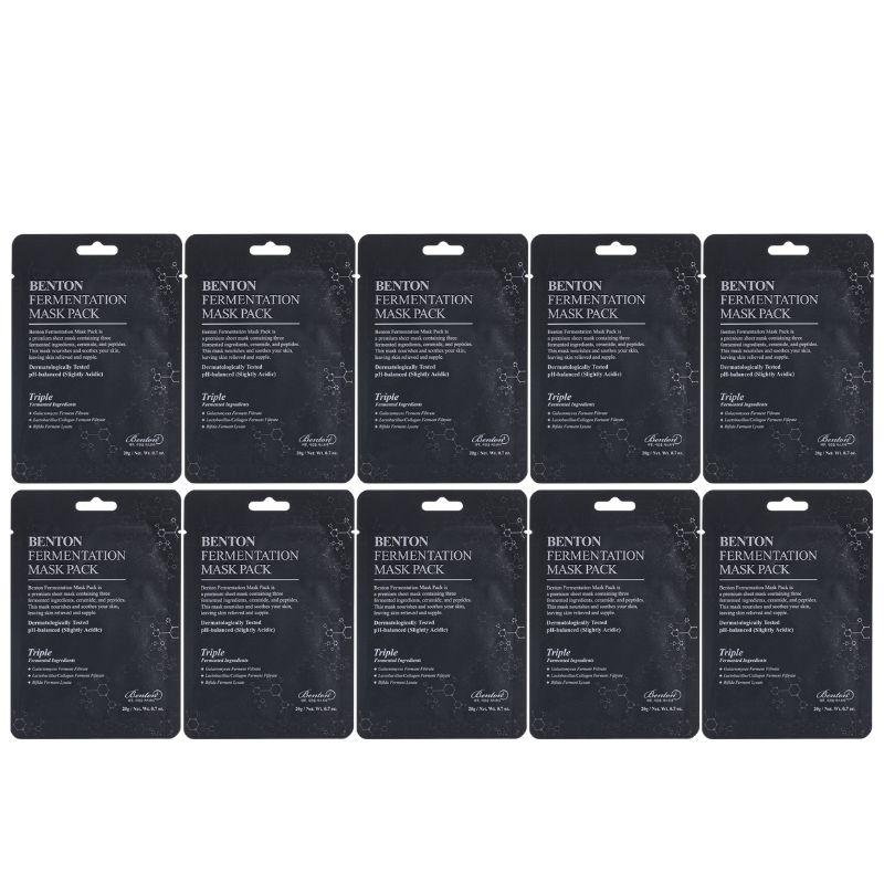 Bestkoreanskincares SHEET MASK Fermentation Mask Pack Set (10 masks) Benton