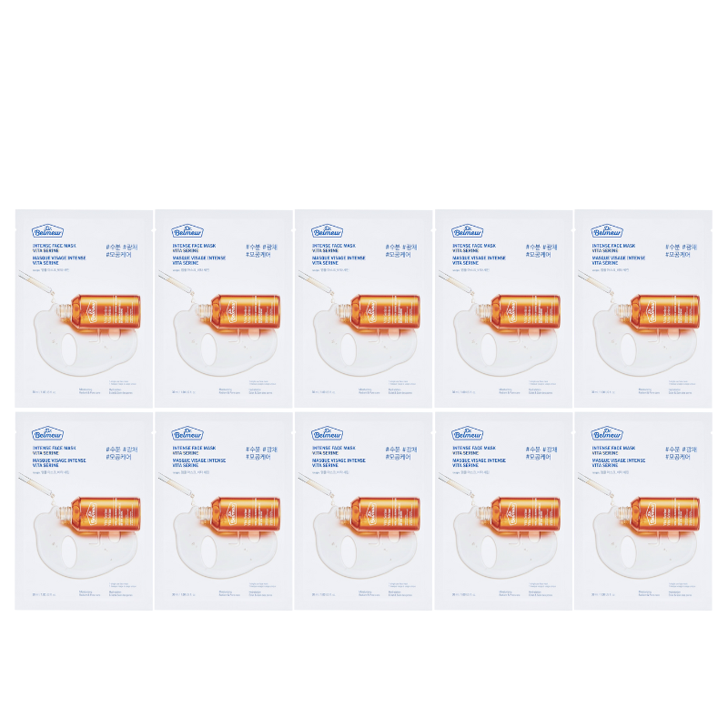 Bestkoreanskincares SHEET MASK Intense Face Mask Vita Serine Set (10 masks) Dr. Belmeur