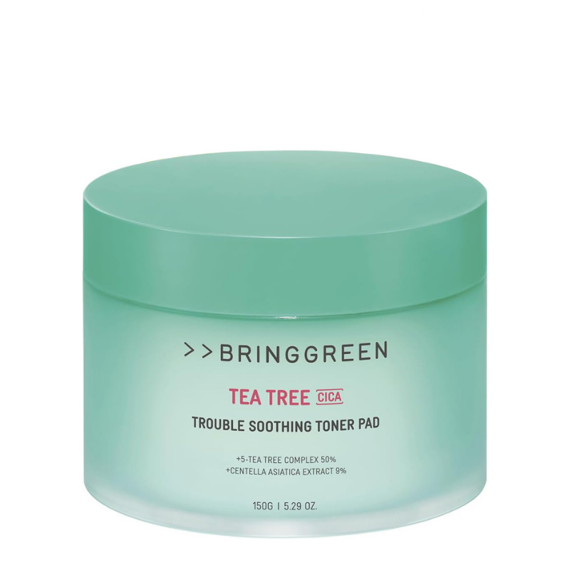 Bestkoreanskincares TONER PAD Tea Tree Cica Trouble Soothing Toner Pad (90 pads) BRING GREEN
