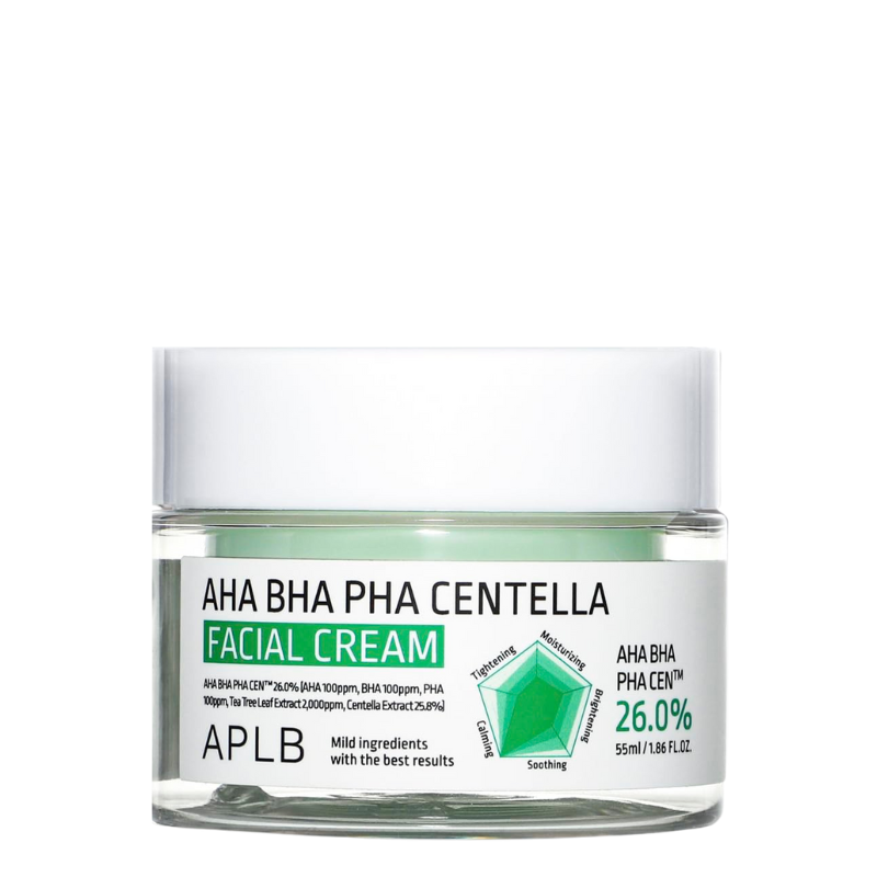 Bestkoreanskincares CREAM AHA BHA PHA Centella Facial Cream APLB