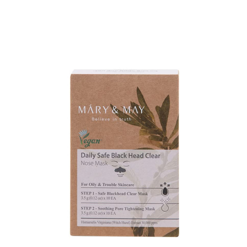 Bestkoreanskincares NOSE PACK Daily Safe Black Head Clear Nose Pack Set (10pcs) Exp. 2025.03 MARY&MAY