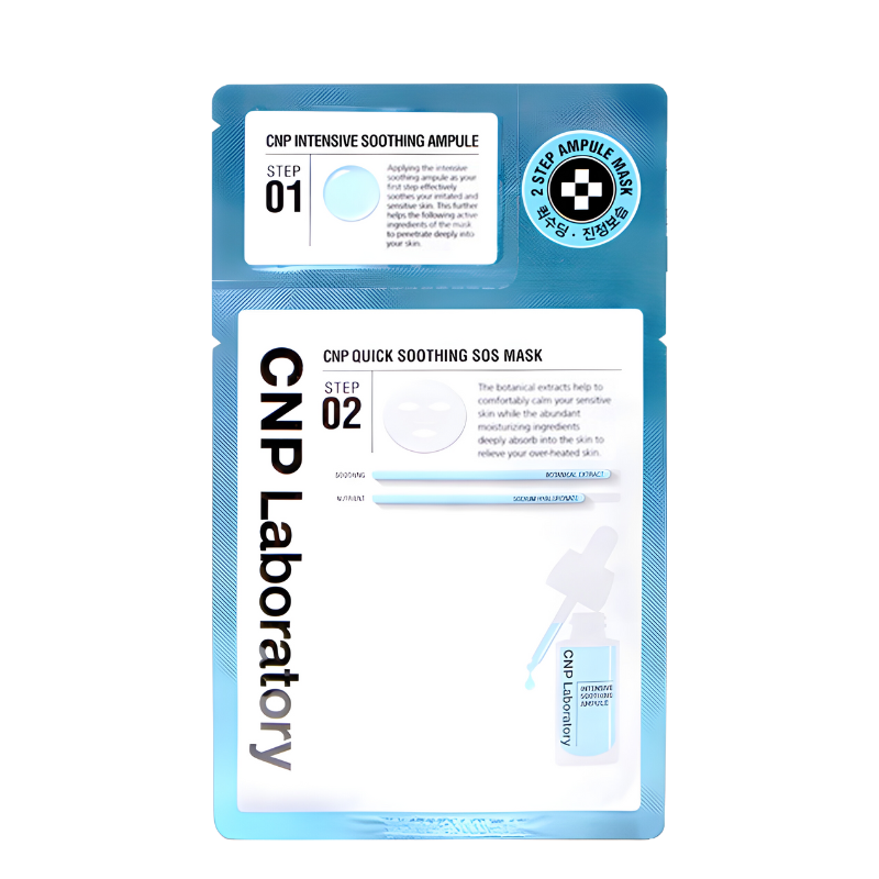 Bestkoreanskincares SHEET MASK Quick Soothing S.O.S 2-Step Mask Set (5 masks) CNP Laboratory