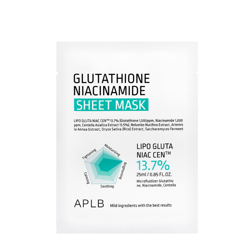 Bestkoreanskincares SHEET MASK Glutathione Niacinamide Sheet Mask Set (10 masks) APLB