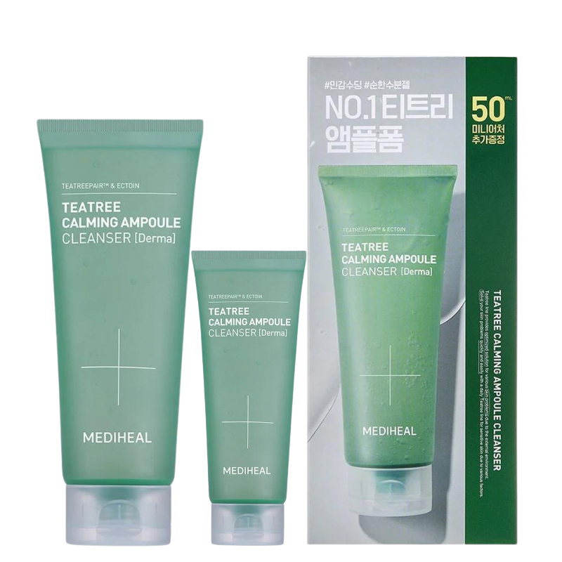 Bestkoreanskincares CLEANSING FOAM Teatree Calming Ampoule Cleanser Special Set (200ml+50ml) MEDIHEAL