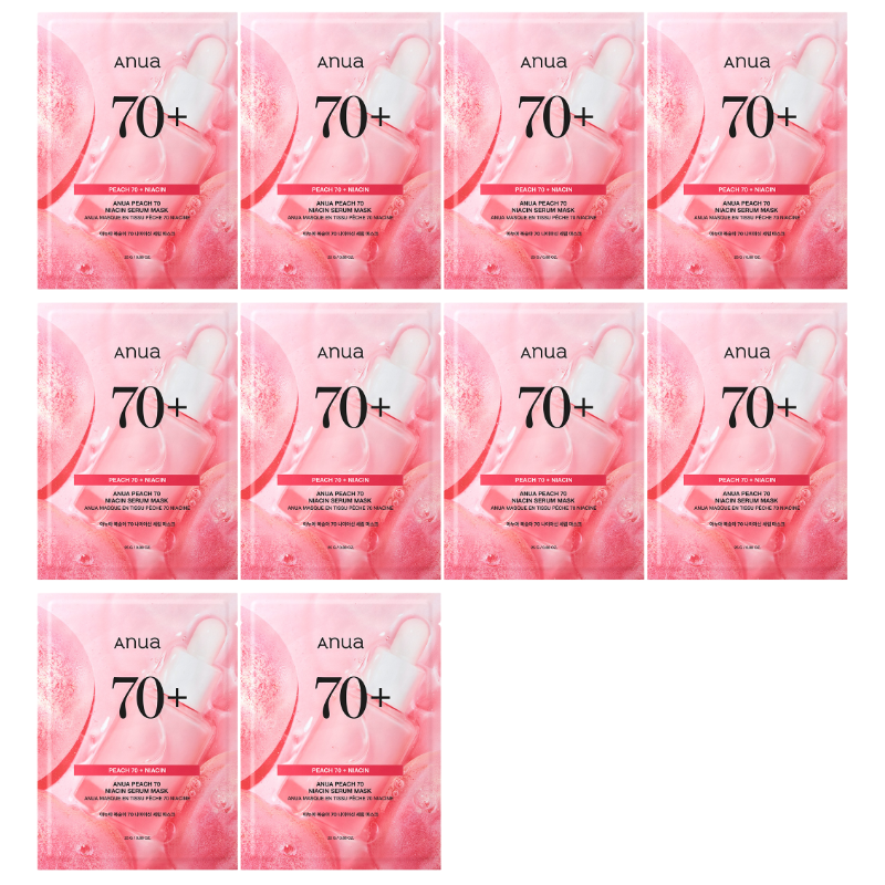 Bestkoreanskincares SHEET MASK Peach 70 Niacin Serum Mask Set (10 masks) Anua
