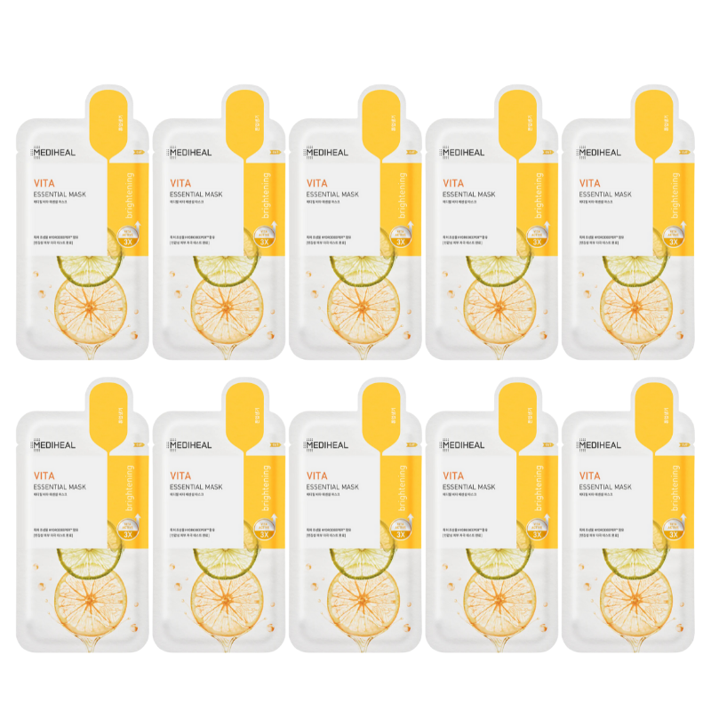 Bestkoreanskincares SHEET MASK Vita Essential Mask Set (10 masks) MEDIHEAL