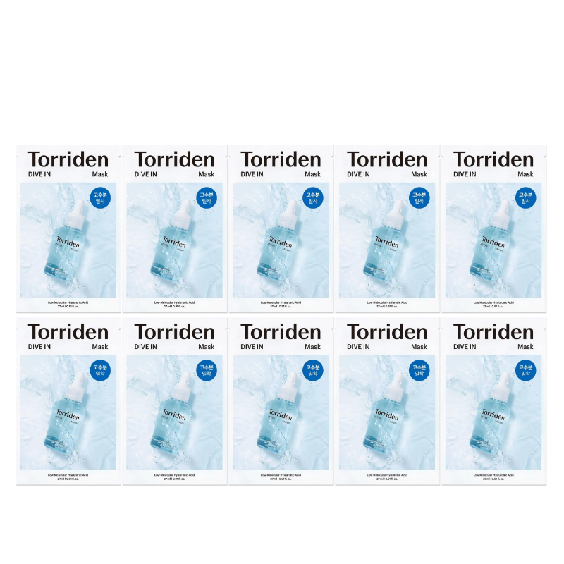 Bestkoreanskincares SHEET MASK DIVE-IN Low-Molecular Hyaluronic Acid Mask Set Torriden