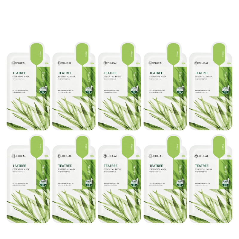 Bestkoreanskincares SHEET MASK Tea Tree Essential Mask Set (10 masks) MEDIHEAL