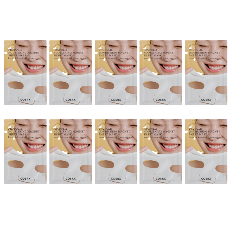 Bestkoreanskincares SHEET MASK Full Fit Propolis Nourishing Magnet Sheet Mask Set (10 masks) COSRX