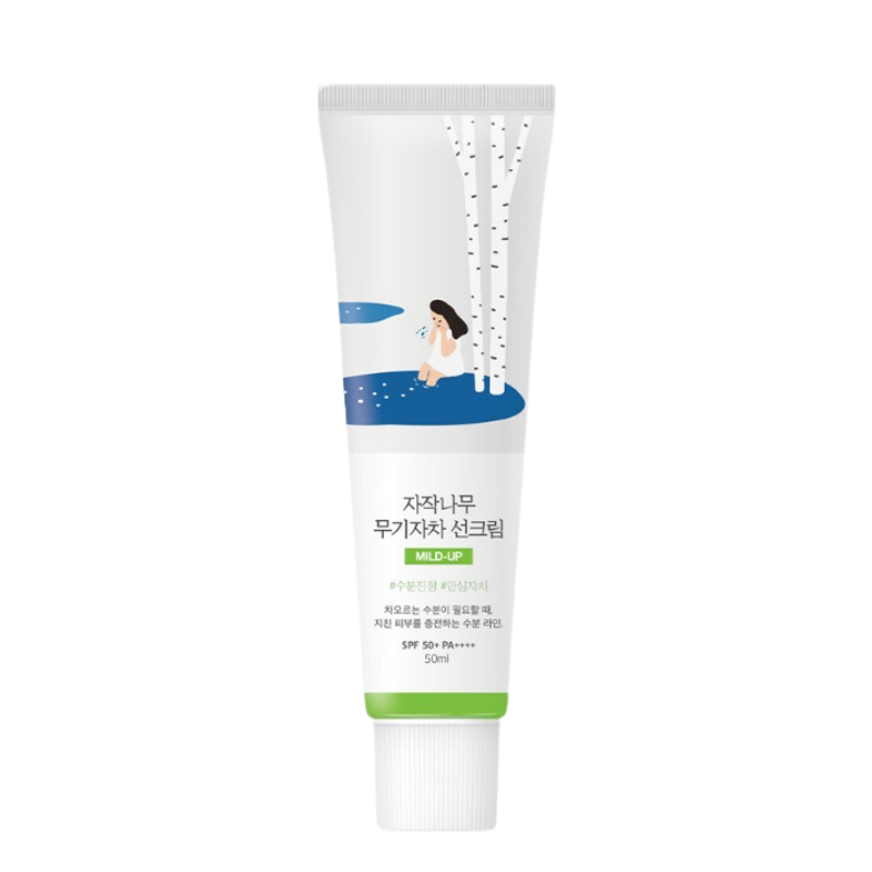 Bestkoreanskincares SUN CREAM Birch Moisturizing Mild-Up Sunscreen SPF 50+ PA++++ ROUND LAB