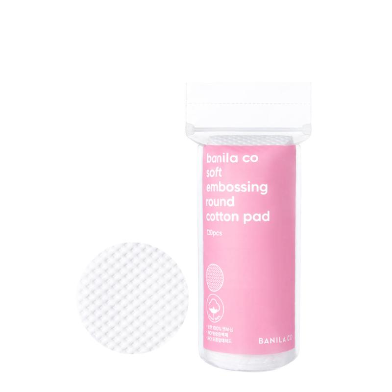 Soft Embossing Round Cotton Pad (120 pcs)
