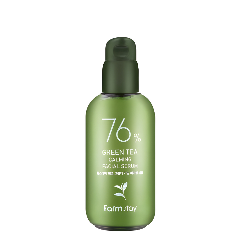 Bestkoreanskincares SERUM 76% Green Tea Calming Facial Serum Farm Stay