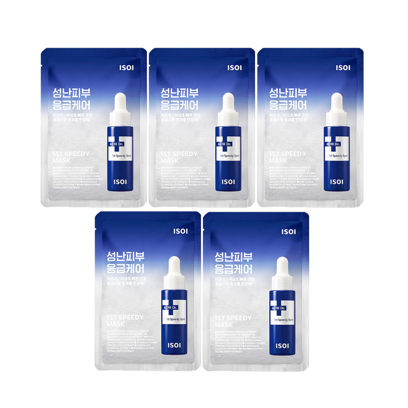 Bestkoreanskincares SHEET MASK ACNI Dr. 1st Speedy Mask Set (5 masks) ISOI