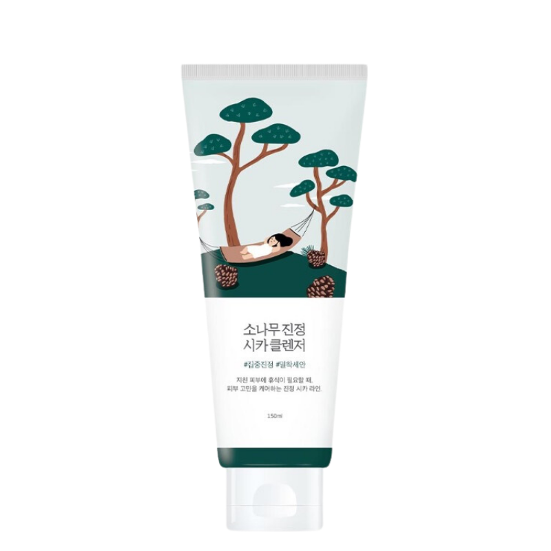 Bestkoreanskincares CLEANSING FOAM Pine Calming Cica Cleanser ROUND LAB