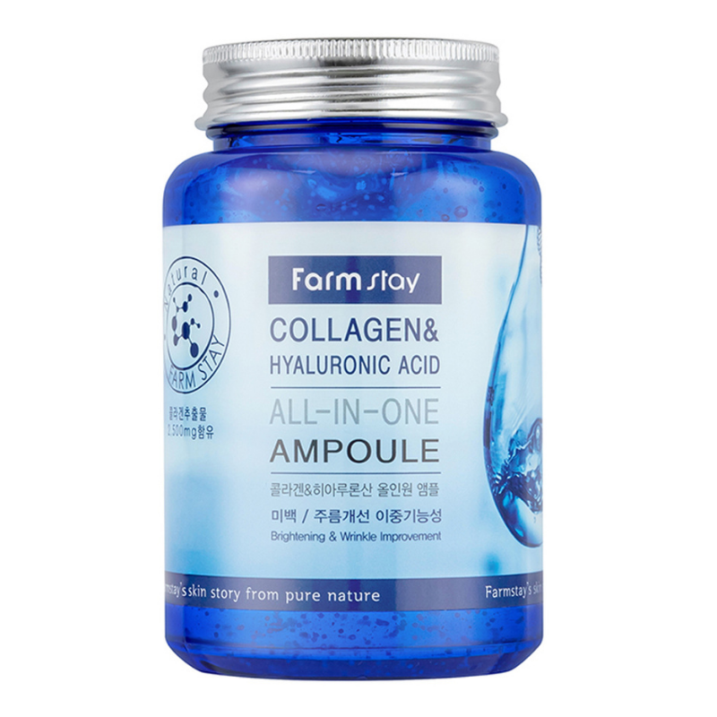 Bestkoreanskincares AMPOULE Collagen & Hyaluronic Acid All-In-One Ampoule Farm Stay