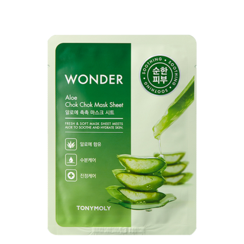 Bestkoreanskincares SHEET MASK Wonder Aloe Chok Chok Mask Sheet (10 masks) TONYMOLY