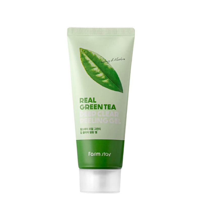 Bestkoreanskincares PEELING Real Green Tea Deep Clear Peeling Gel Farm Stay
