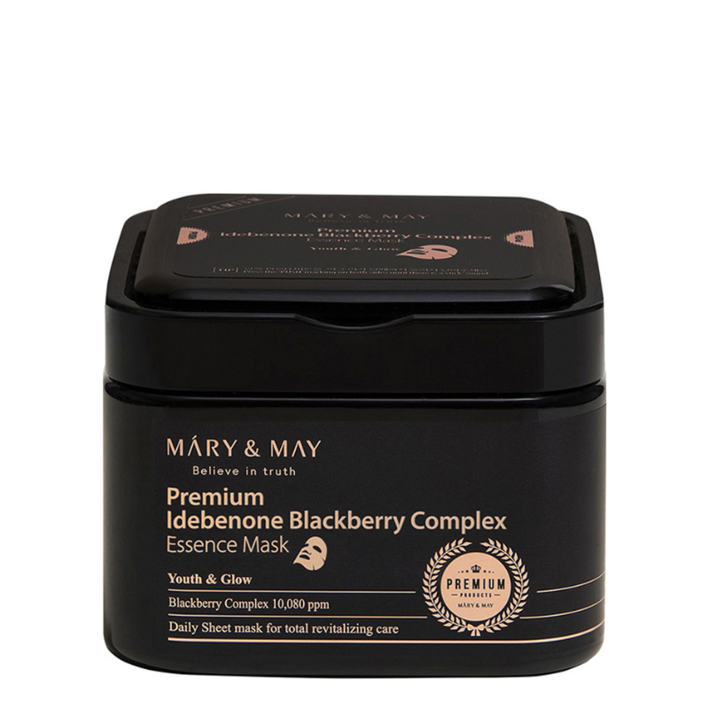 Bestkoreanskincares SHEET MASK Premium Idebenon Blackberry Complex Ampoule Mask (20 masks) MARY&MAY