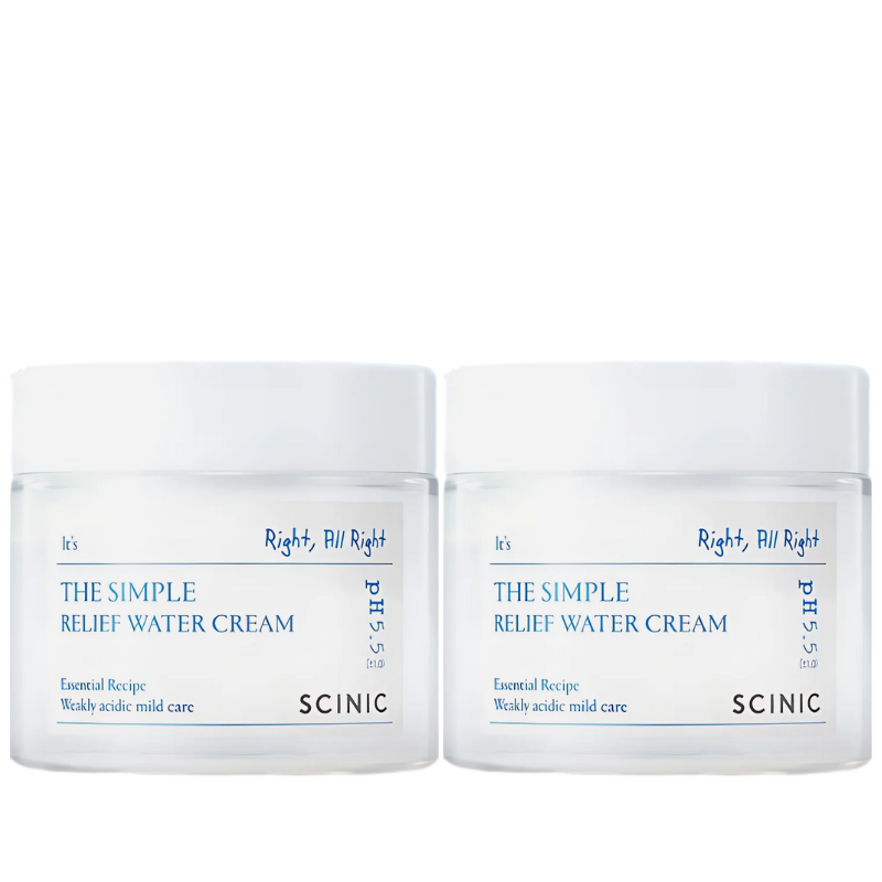 Bestkoreanskincares CREAM The Simple Relief Water Cream Value Set (80ml x 2 ) SCINIC