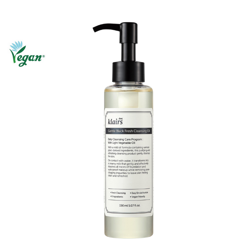 Bestkoreanskincares CLEANSING OIL Gentle Black Fresh Cleansing Oil Dear, Klairs