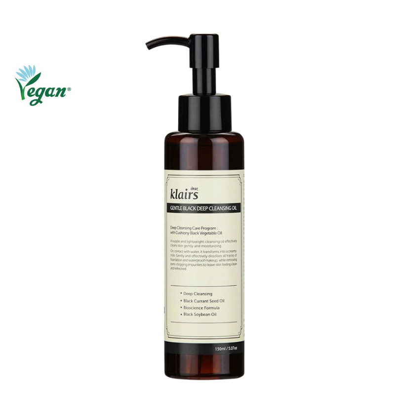 Bestkoreanskincares CLEANSING OIL Gentle Black Deep Cleansing Oil Dear, Klairs