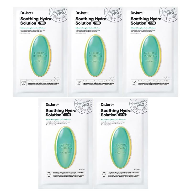 Bestkoreanskincares SHEET MASK Dermask Soothing Hydra Solution Mask Set (5 masks) Dr.Jart+