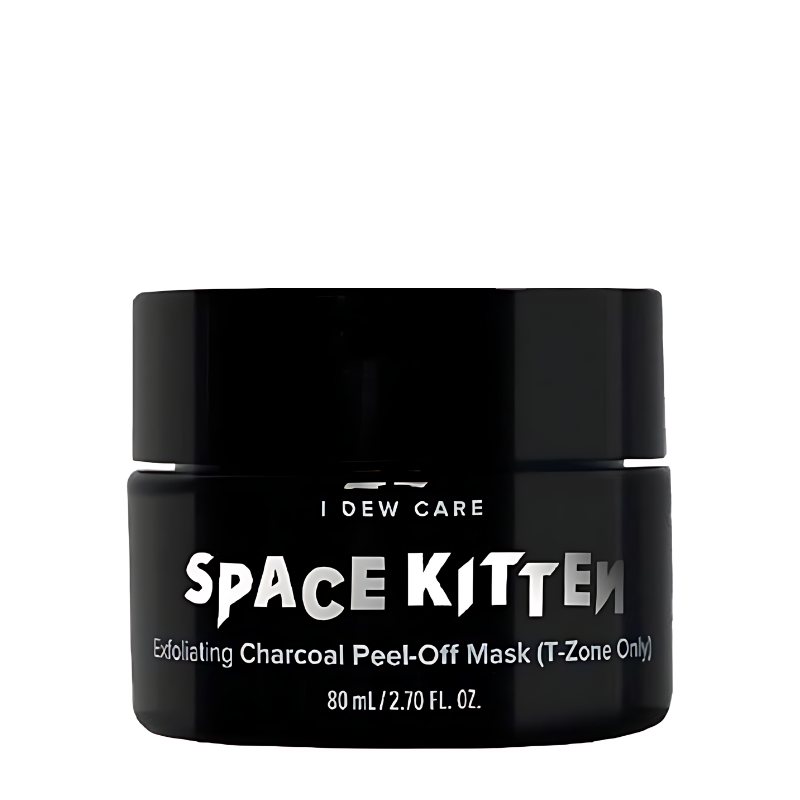 Bestkoreanskincares WASH-OFF MASK Space Kitten Exfoliating Charcoal Black Peel-Off Mask I DEW CARE