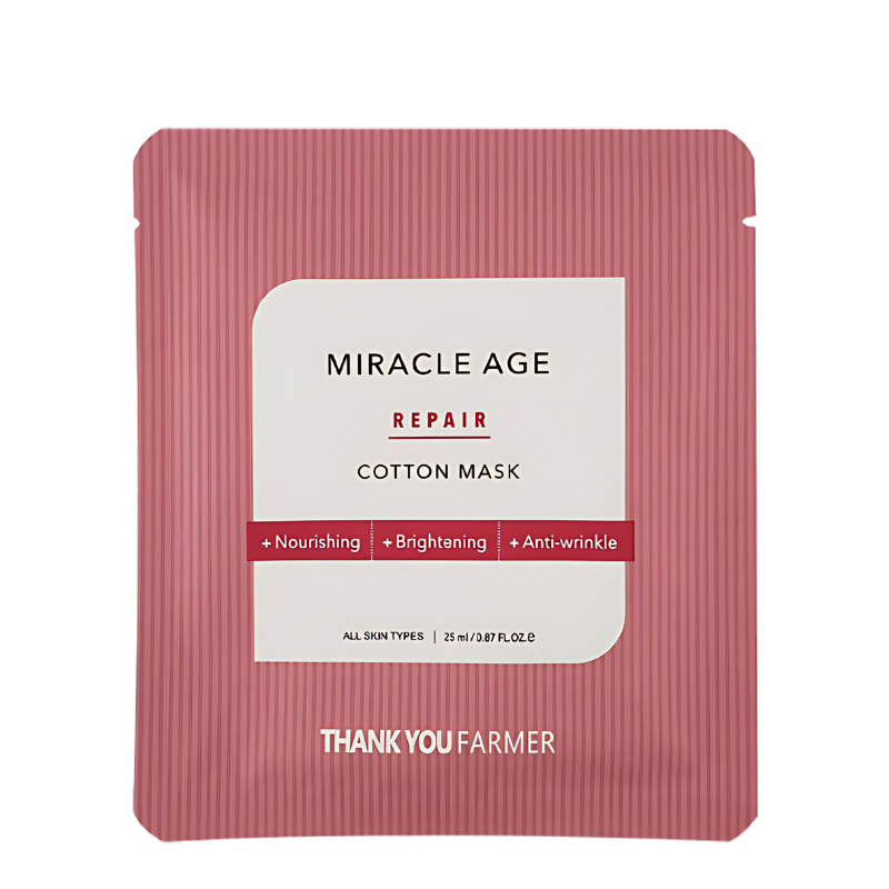 Bestkoreanskincares SHEET MASK Miracle Age Repair Cotton Mask (5 masks) THANK YOU FARMER