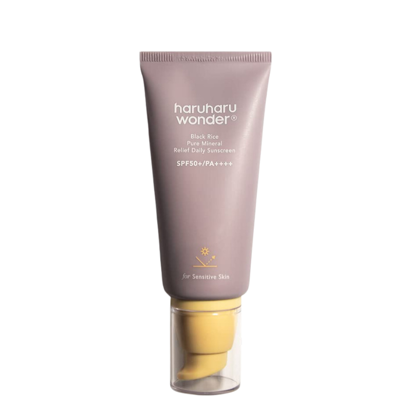 Bestkoreanskincares SUN CREAM Black Rice Pure Mineral Relief Daily Sunscreen SPF50+ PA++++ haruharu wonder
