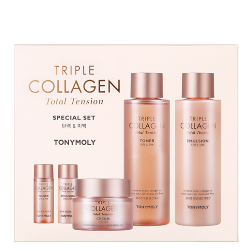 Bestkoreanskincares SET Triple Collagen Total Tension Skincare 3 Pieces Set TONYMOLY