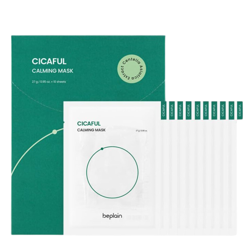 Bestkoreanskincares SHEET MASK Cicaful Calming Mask Set (10 masks) beplain