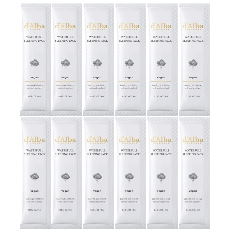 Bestkoreanskincares SLEEPING MASK Waterfull Vegan Sleeping Pack (4ml * 12packs) d'Alba