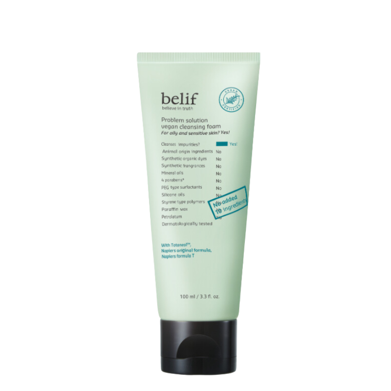 Bestkoreanskincares CLEANSING FOAM Problem Solution Vegan Cleansing Foam belif