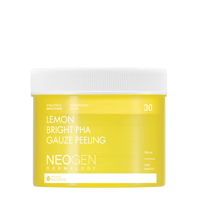 Bestkoreanskincares TONER PAD Dermalogy Lemon Bright PHA Gauze Peeling NEOGEN
