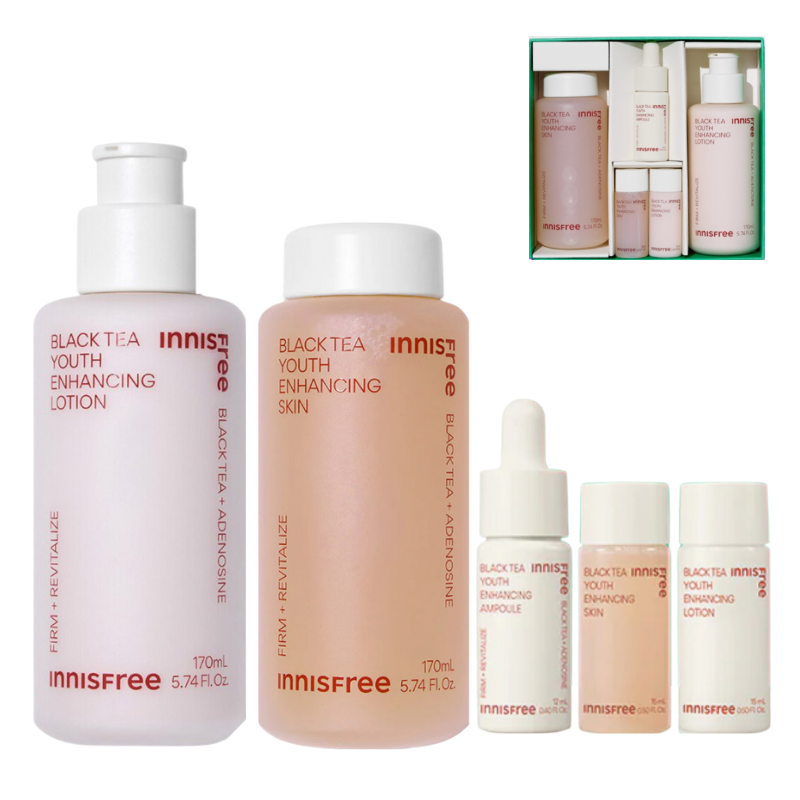 Bestkoreanskincares SET Black Tea Youth Enhancing Skincare Duo Set innisfree